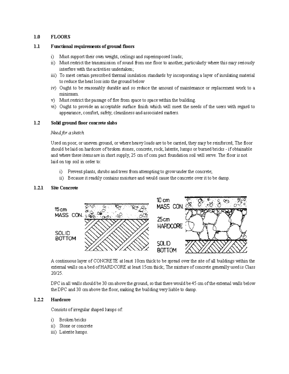 General Building Notes on Floors: Functional & Structural Requirements ...
