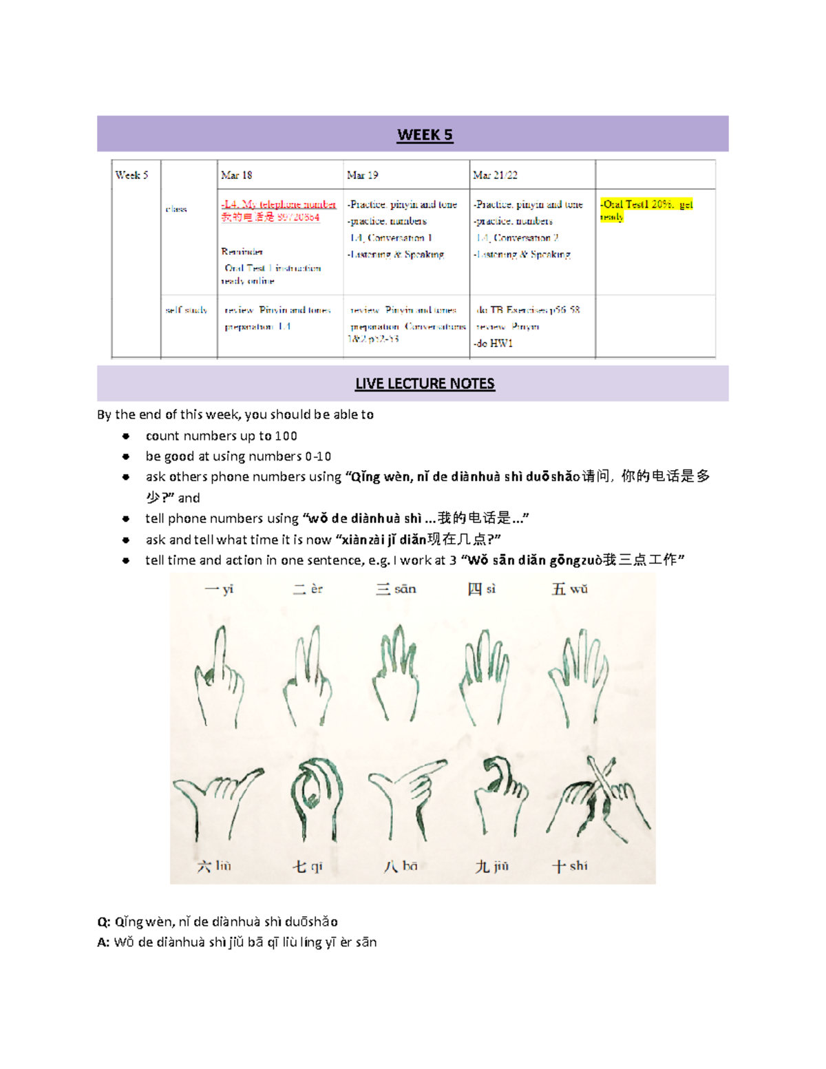 WEEK 5 & 6 Lecture notes - WEEK 5 LIVE LECTURE NOTES By the end of this ...