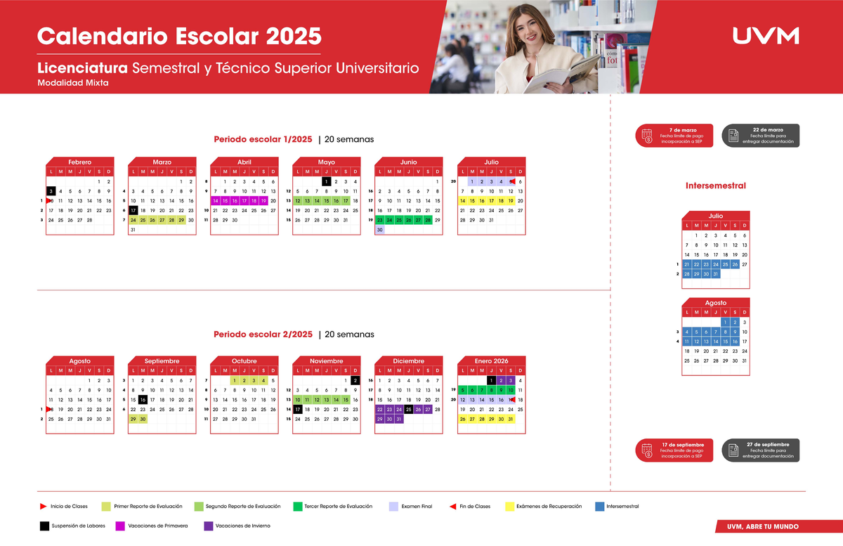 Uvm calendario escolar 2025 2