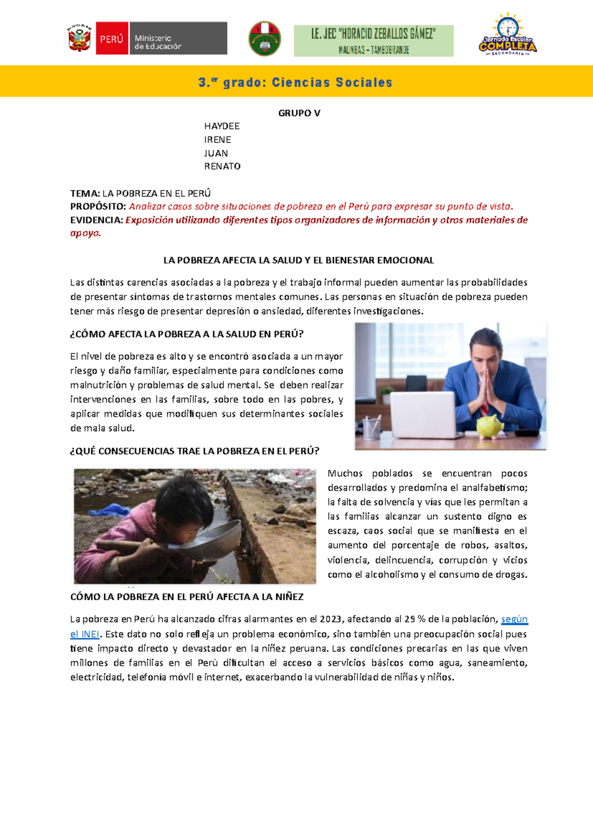 Impacto de la Pobreza en la Salud y Bienestar Emocional en Perú - 3 ...