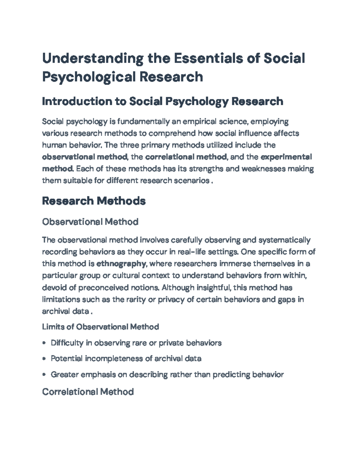 Understanding Social Psychology Research Methods & Ethics (PSY 101 ...
