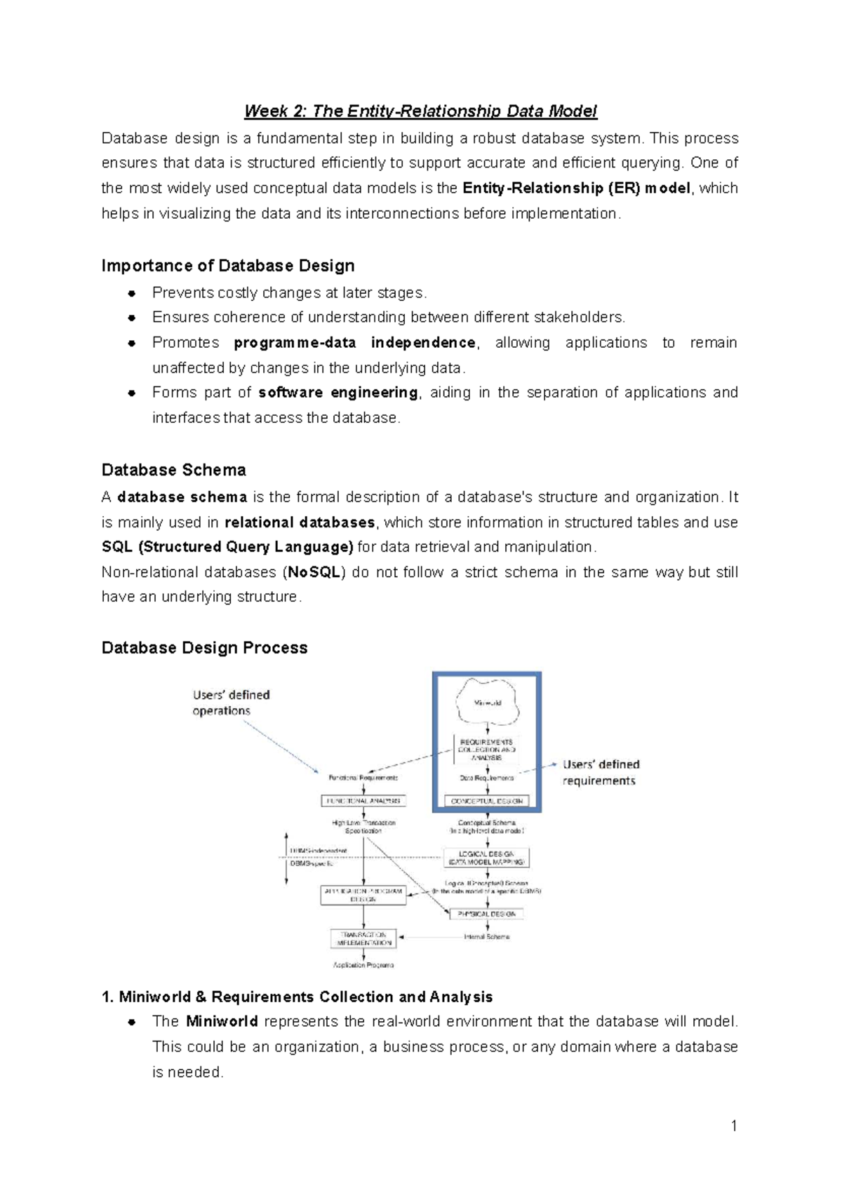 Database Systems (CS101) Week 2: Understanding Data Models and Design ...