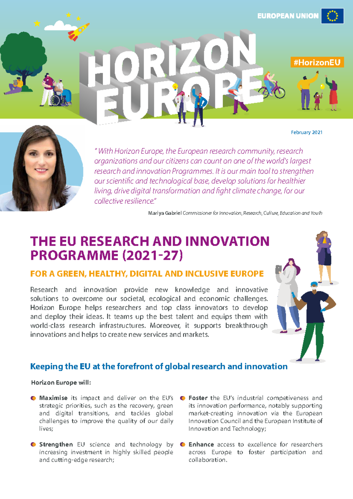 Horizon Europe: EU Research & Innovation Programme Overview - KI0221126 ...