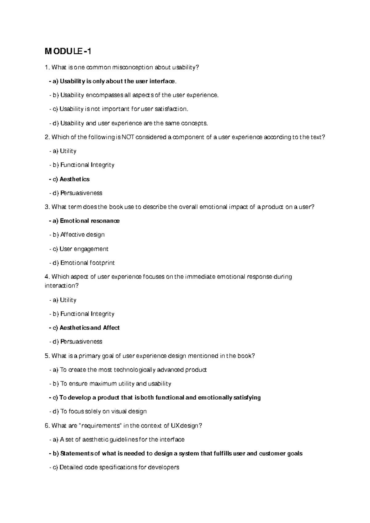 A UI UX - Ui ux paper - MODULE - What is one common misconception about ...
