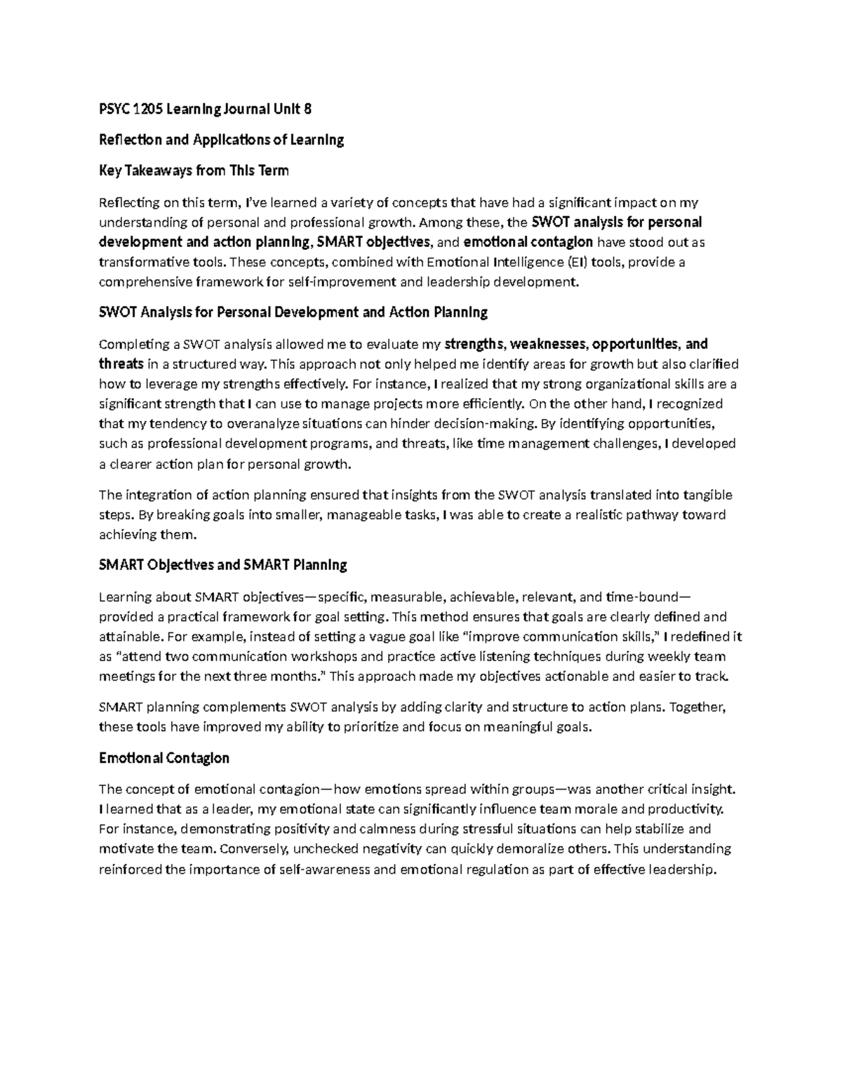 PSYC 1205 Learning Journal Unit 8 - PSYC 1205 Learning Journal Unit 8 ...