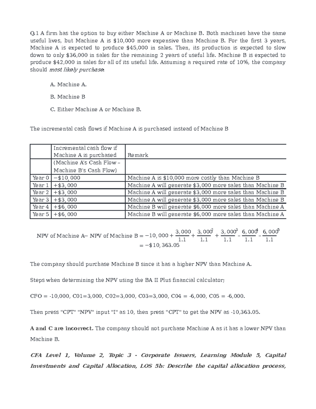 CFA Level 1 Exam Review: Corporate Finance and Equity Investments - Studocu