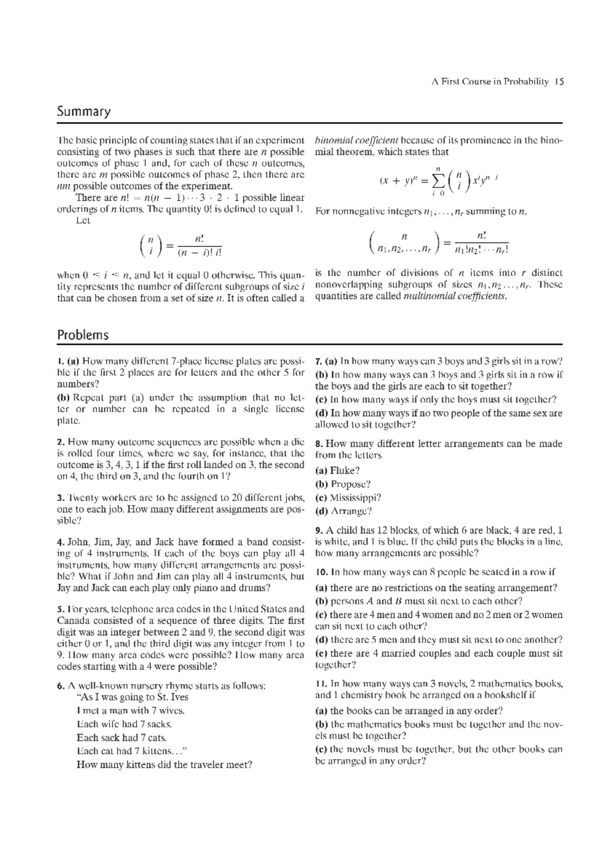 Ross CH1 Problem Set Solutions - Studocu