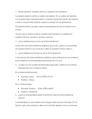 [Solved] Cul es el papel de la entropa dentro de la segunda ley de la ...