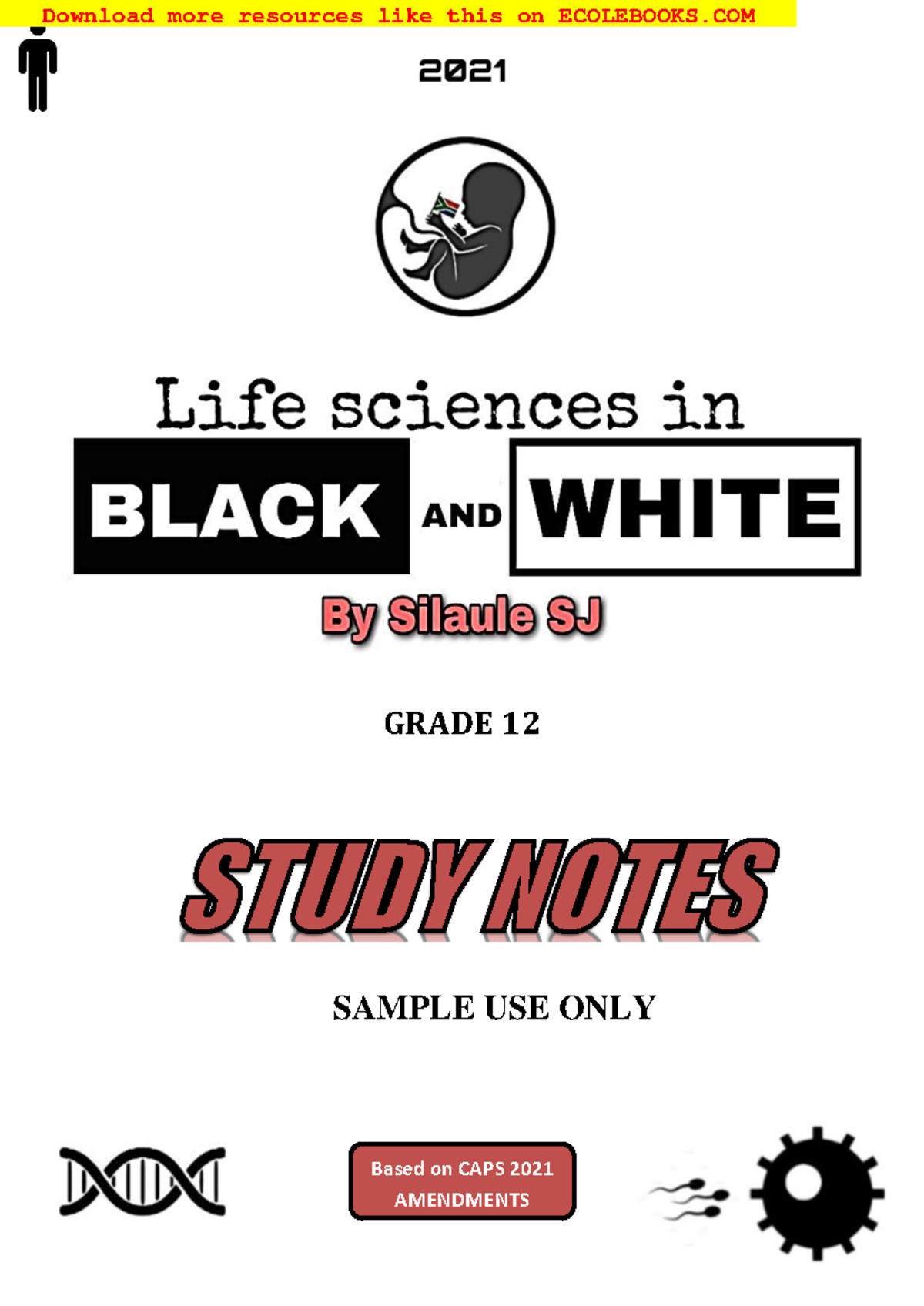 LIFE SCIENCES 12: Sample Study Notes & Past Paper (2021) by SJ Silaule ...