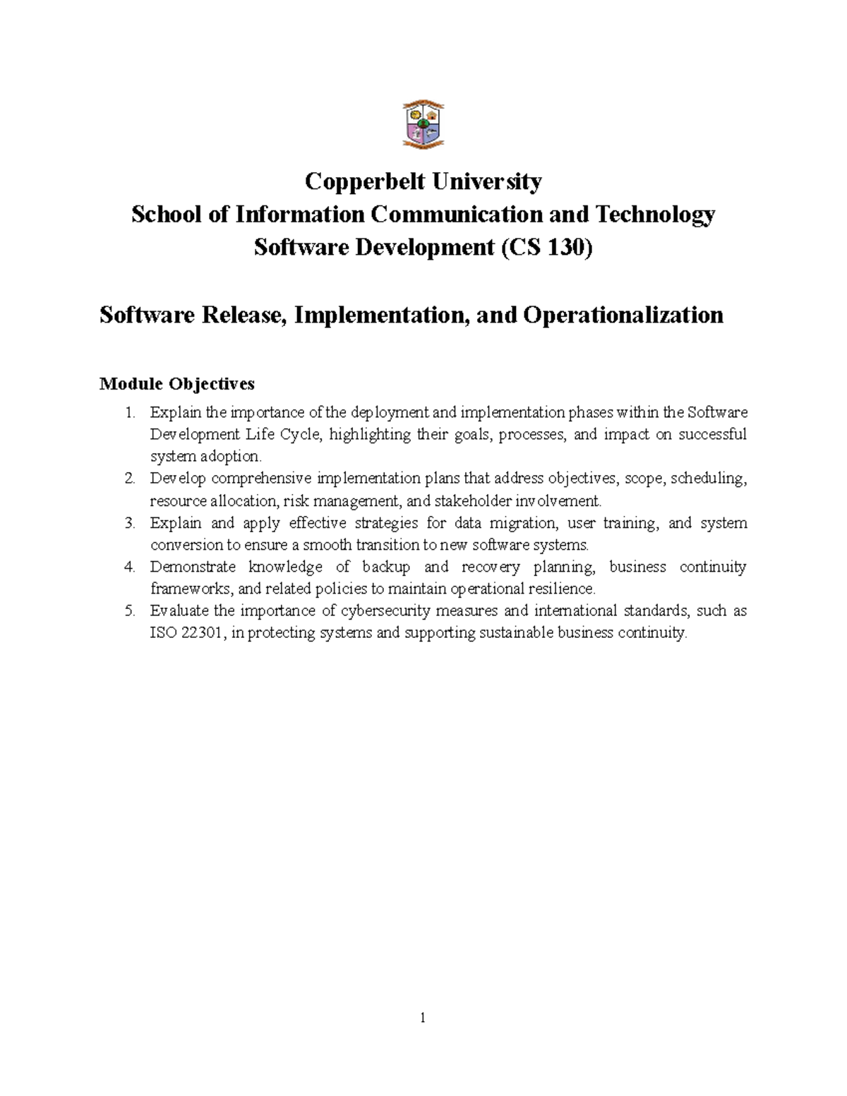 CS 130 Software Release, Implementation, and Operationalization Guide ...