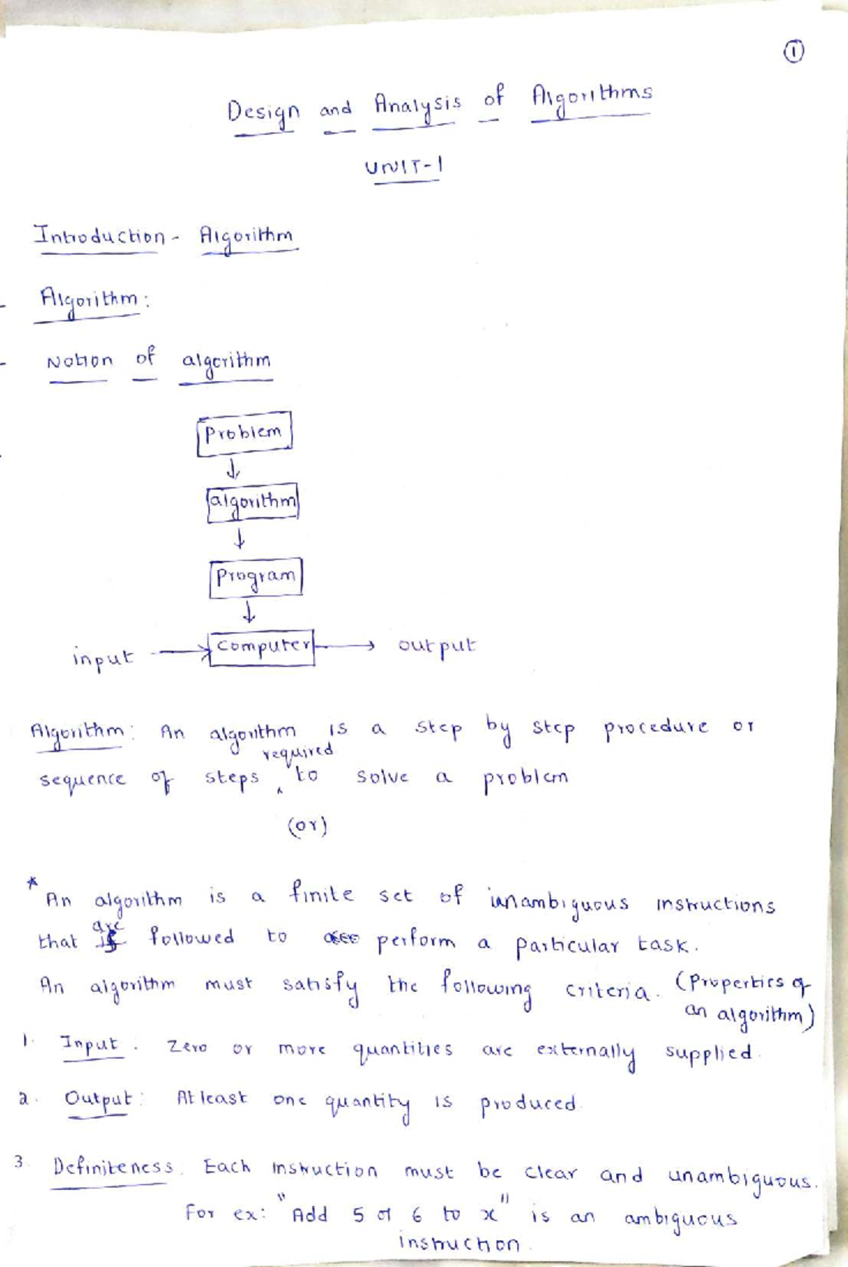 [D.A.A] UNIT-1 (Clg Notes Pg-24) - Desiqn and AnalySis of Aigo hms unIT ...
