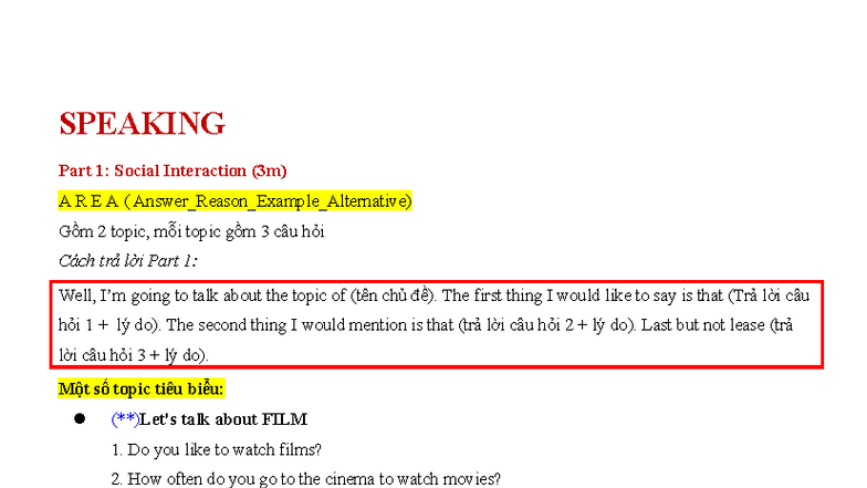 SPEAKING Part 1 & 2: Social Interaction & Solution Discussion (3m, 4m ...