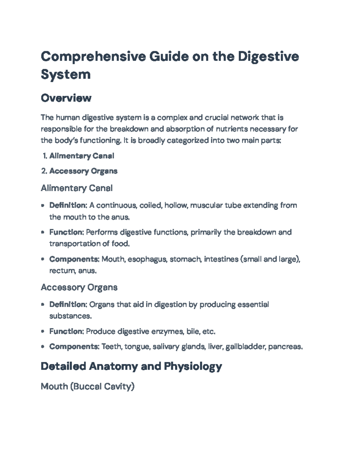 Comprehensive Guide to Human Digestive System Anatomy & Physiology ...