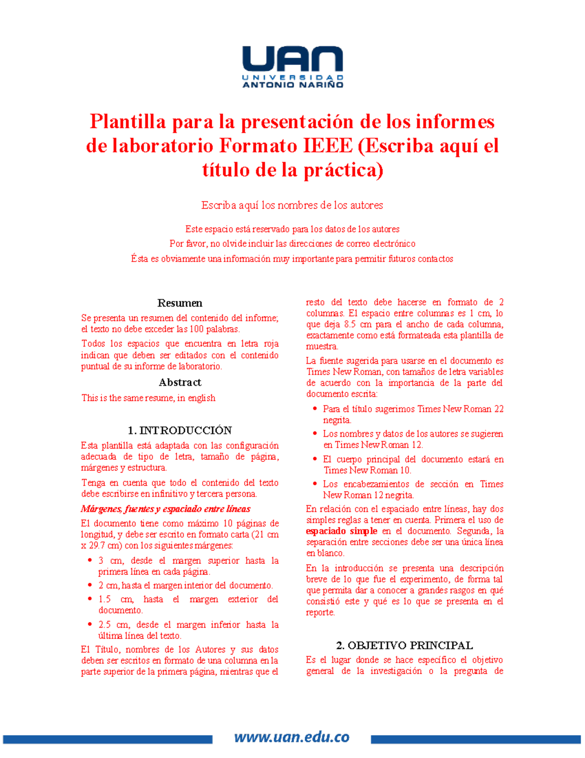 Plantilla IEEE 2024 para Informes de Laboratorio y Más - Studocu