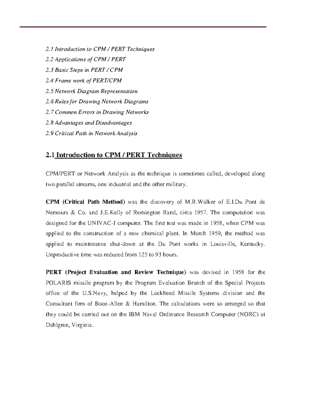 CS6704 Lecture Notes: Introduction to CPM and PERT Techniques - Studocu