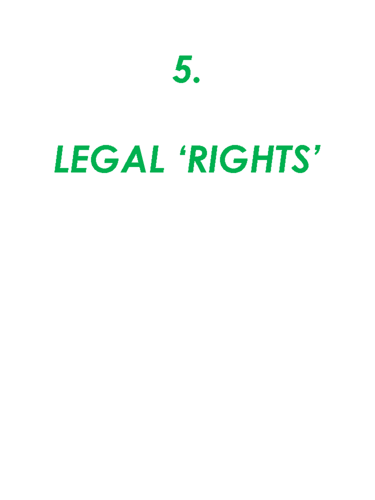 5. Legal Rights - Lecture Notes on Enforceable Rights and Duties - Studocu
