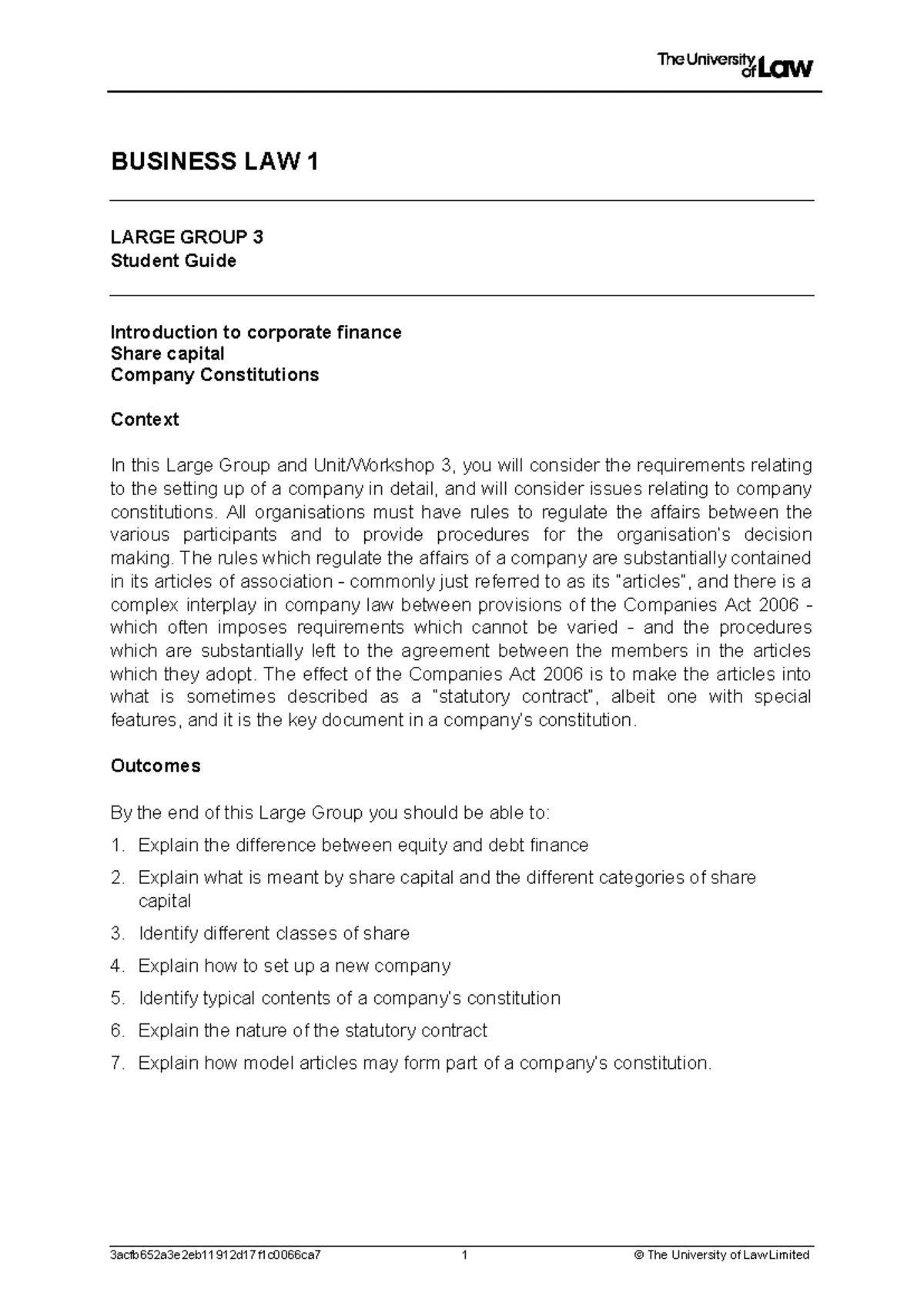 BUSINESS LAW 1 LARGE GROUP 7: Shareholders' Rights & Duties Guide - Studocu