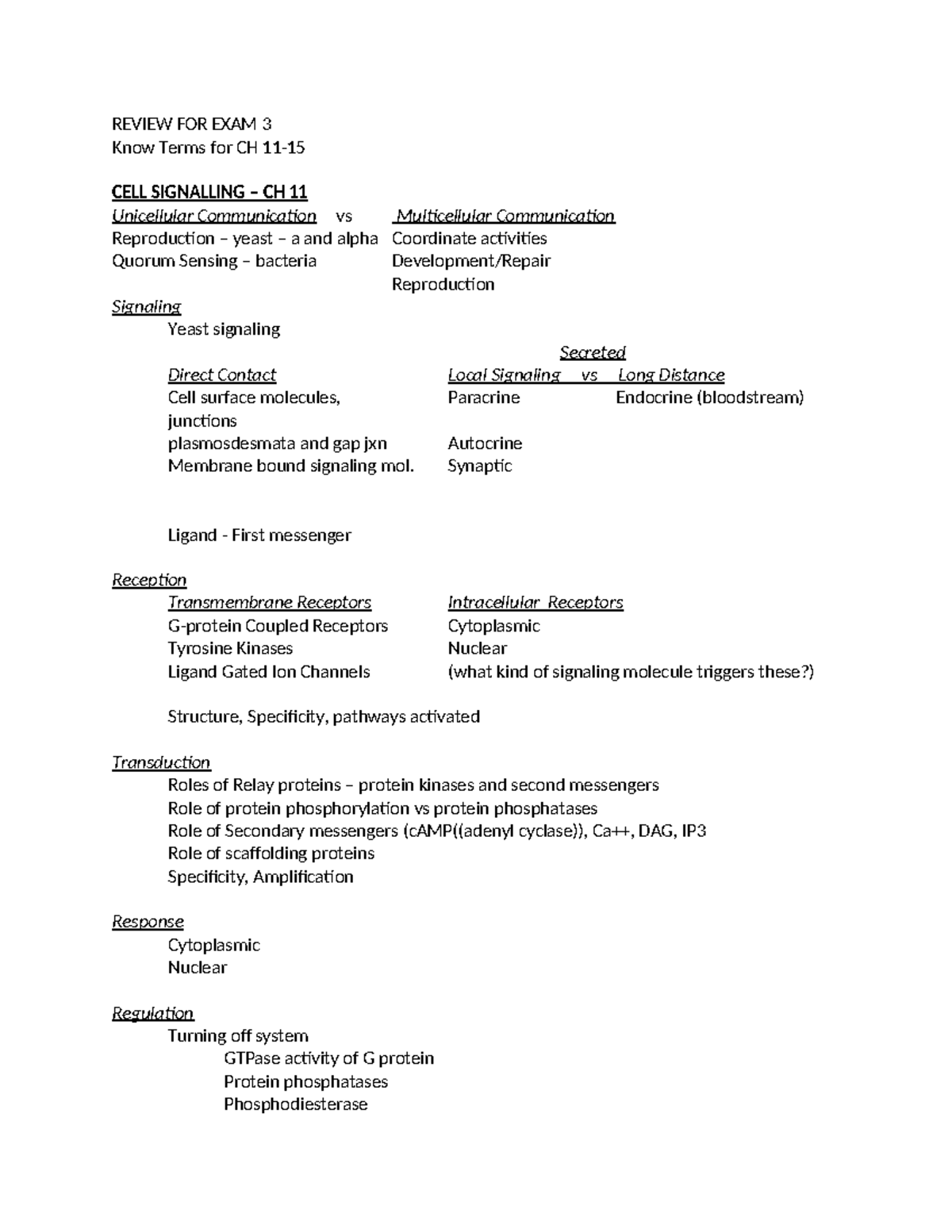 Study Guide for Exam 3: Chapters 11-14 Overview - Studocu