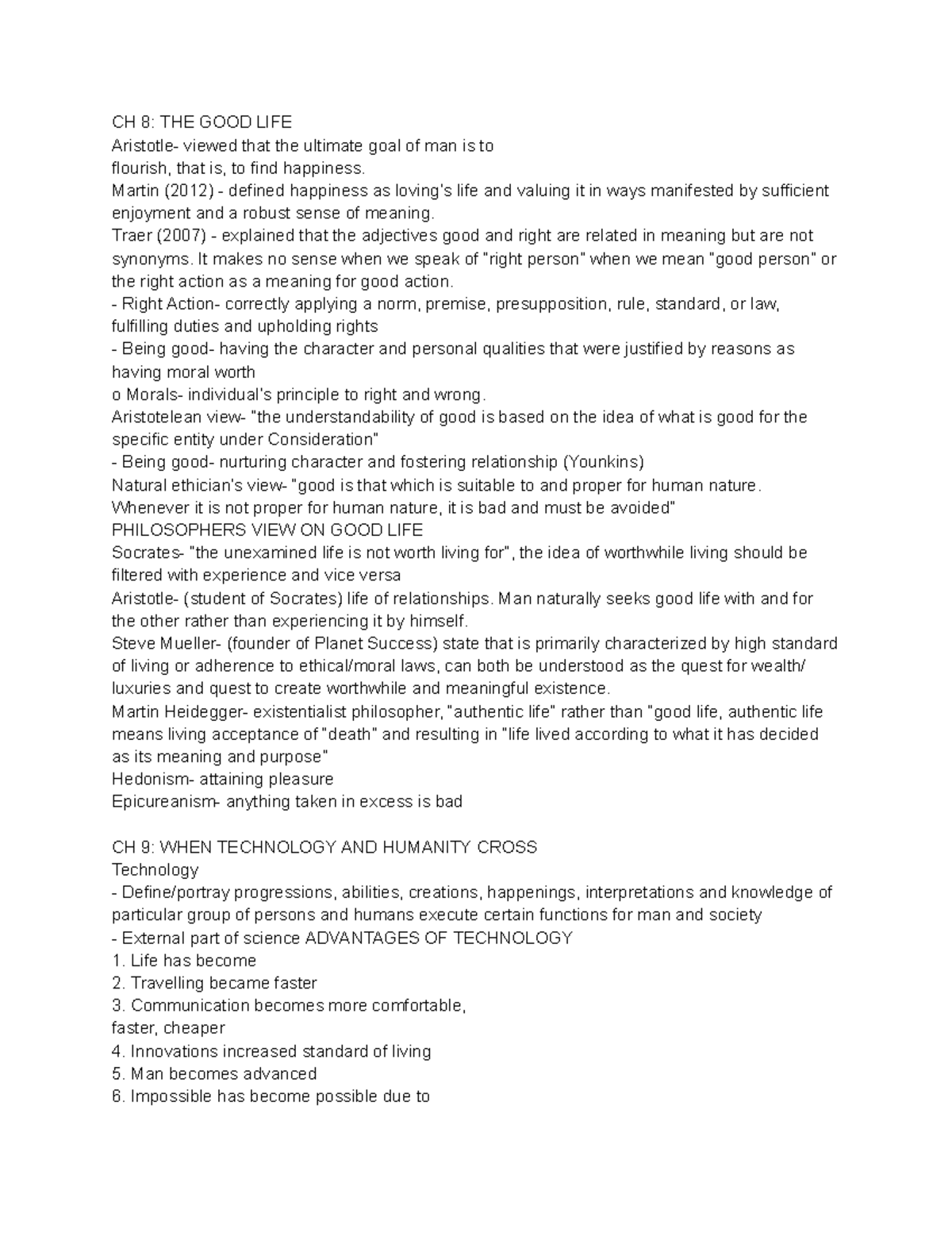STS- Final Exam Reviewer: Key Concepts and Summaries - Studocu