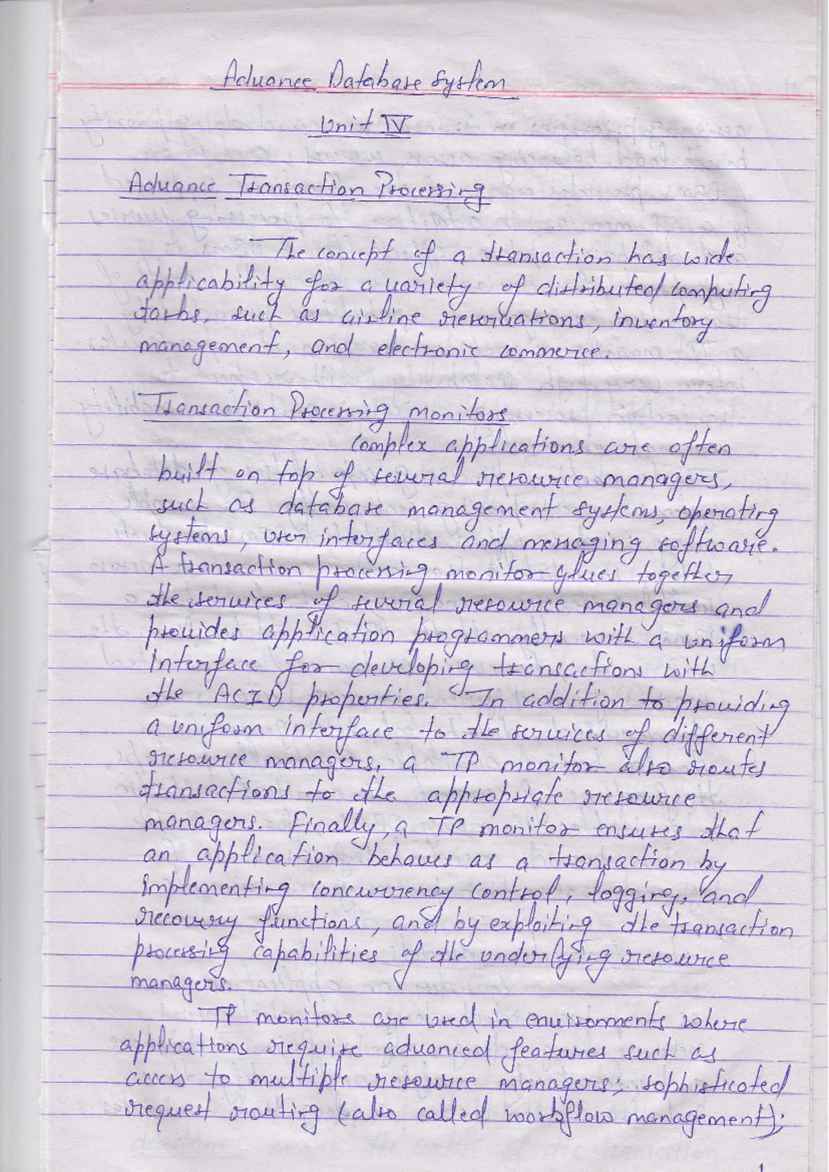 Unit IV Study Notes for DBMS 110151 - Studocu