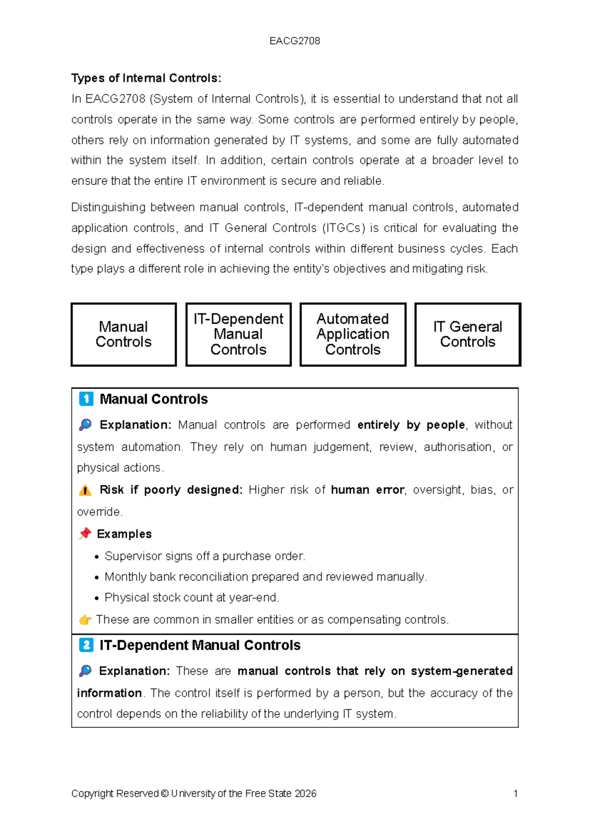 EACG2708 Types of Internal Controls Explained: Manual, Automated, ITGCs ...