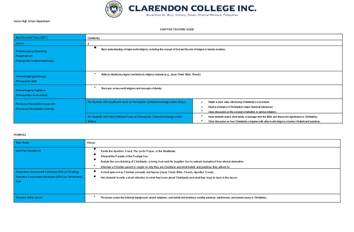 Intro to World Religions: Christianity Lesson 5 Guide - Studocu