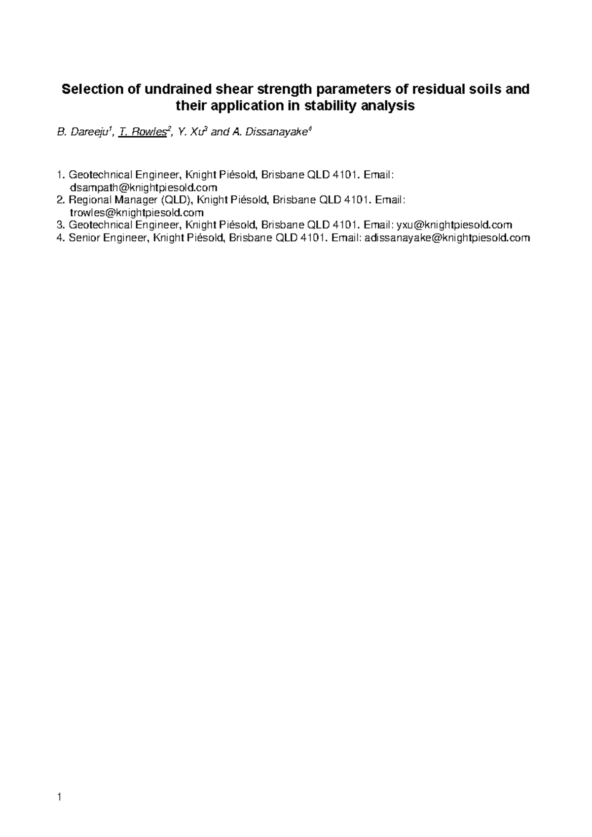 MWT 2021 - Application of Undrained Shear Strength in Stability ...