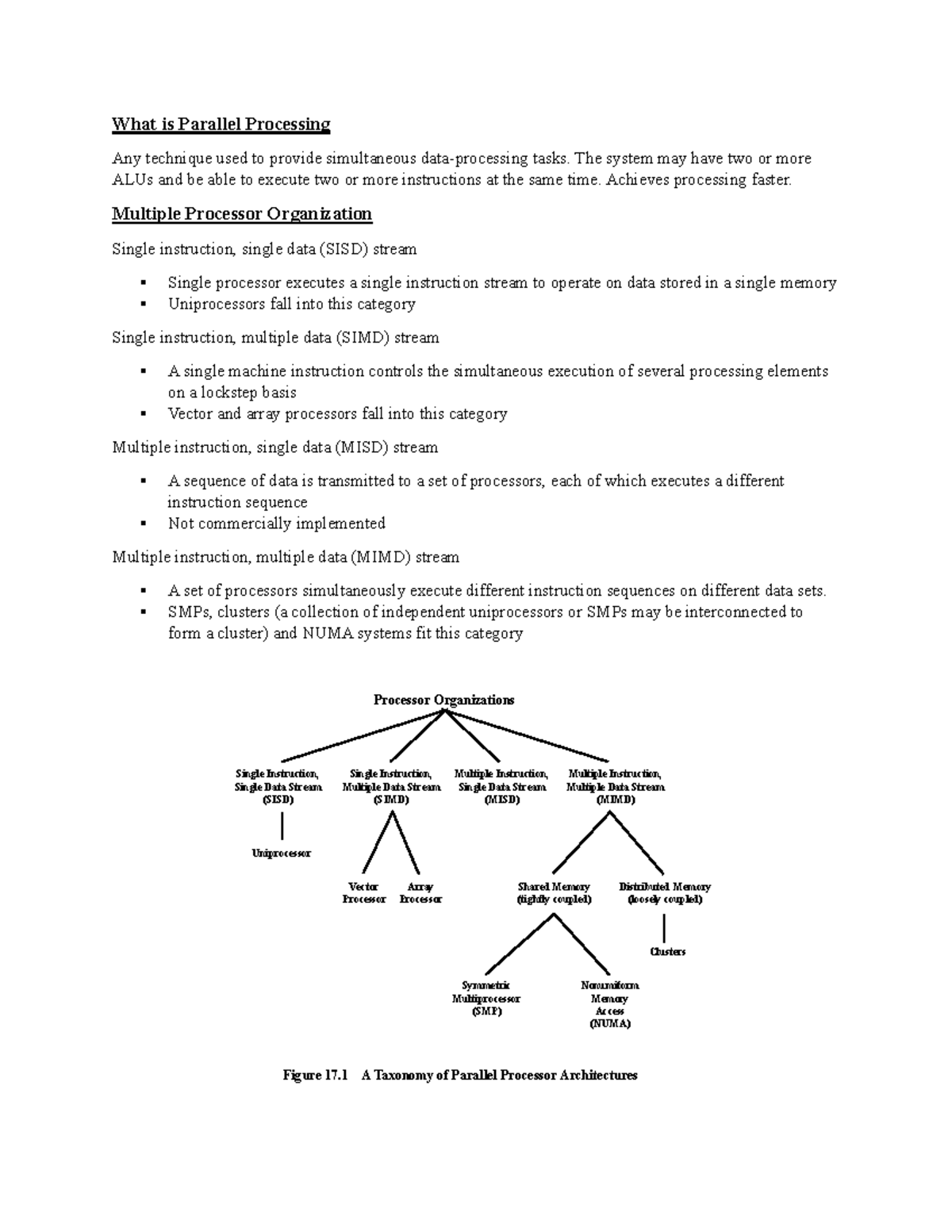 Comp204 Parallel Processing Notes - What is Parallel Processing Any ...