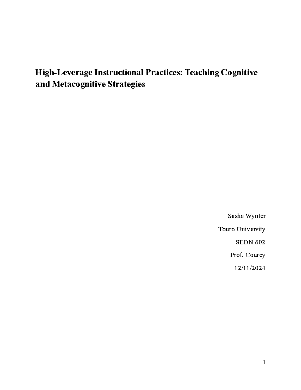 HLIP #14 Teaching cognitive and metacognitive Strategies - High ...