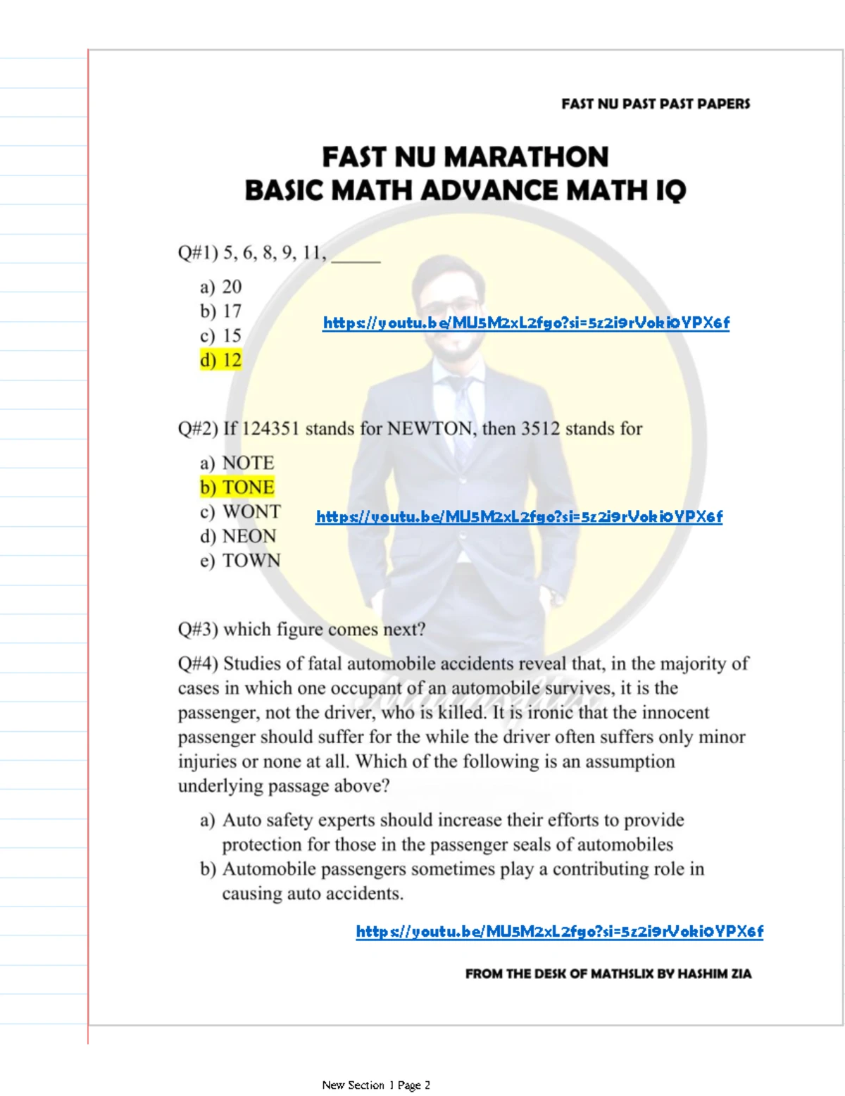 FAST 15 July Test Questions - Studocu