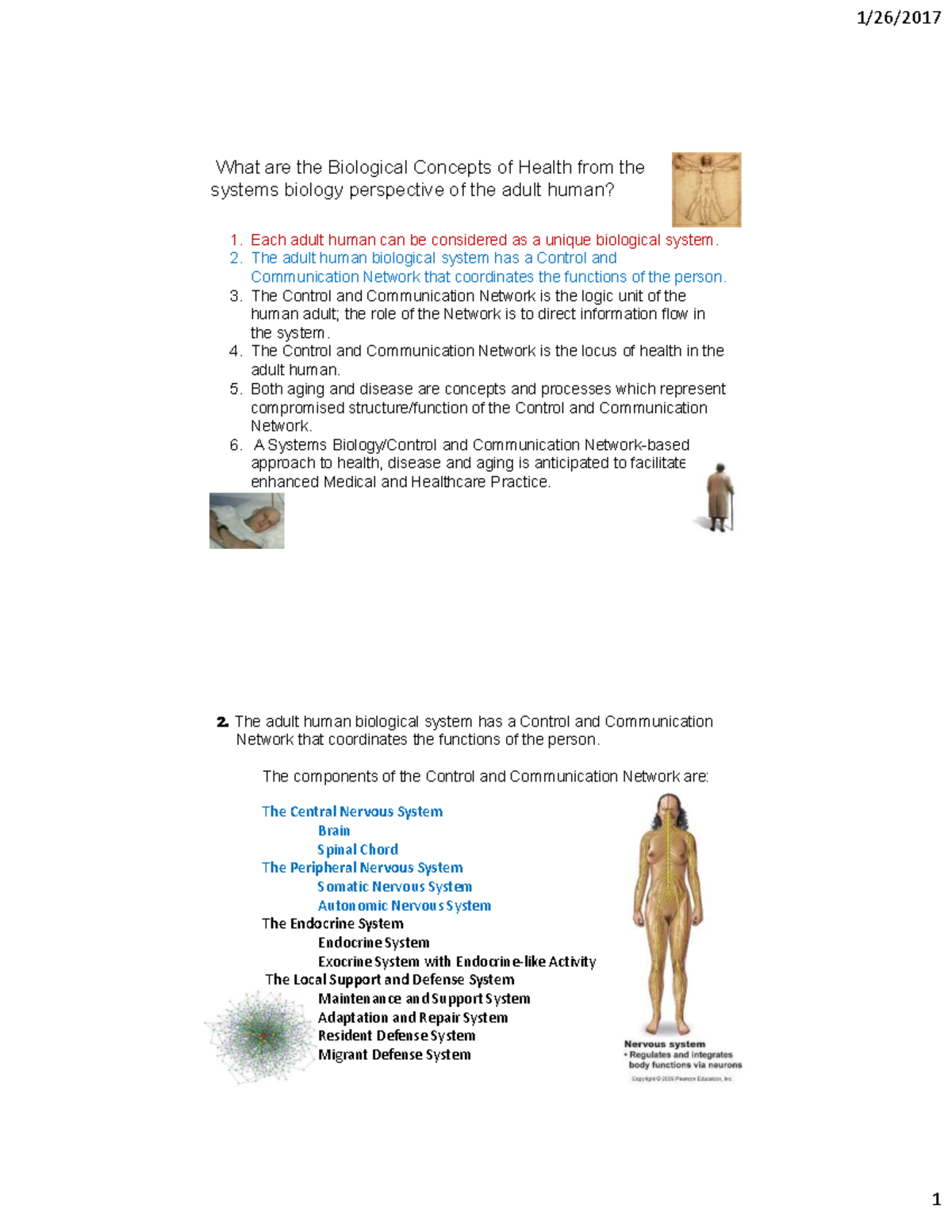BIOL*1080 - Lecture 8: Biological Concepts of Health in Adults - Studocu