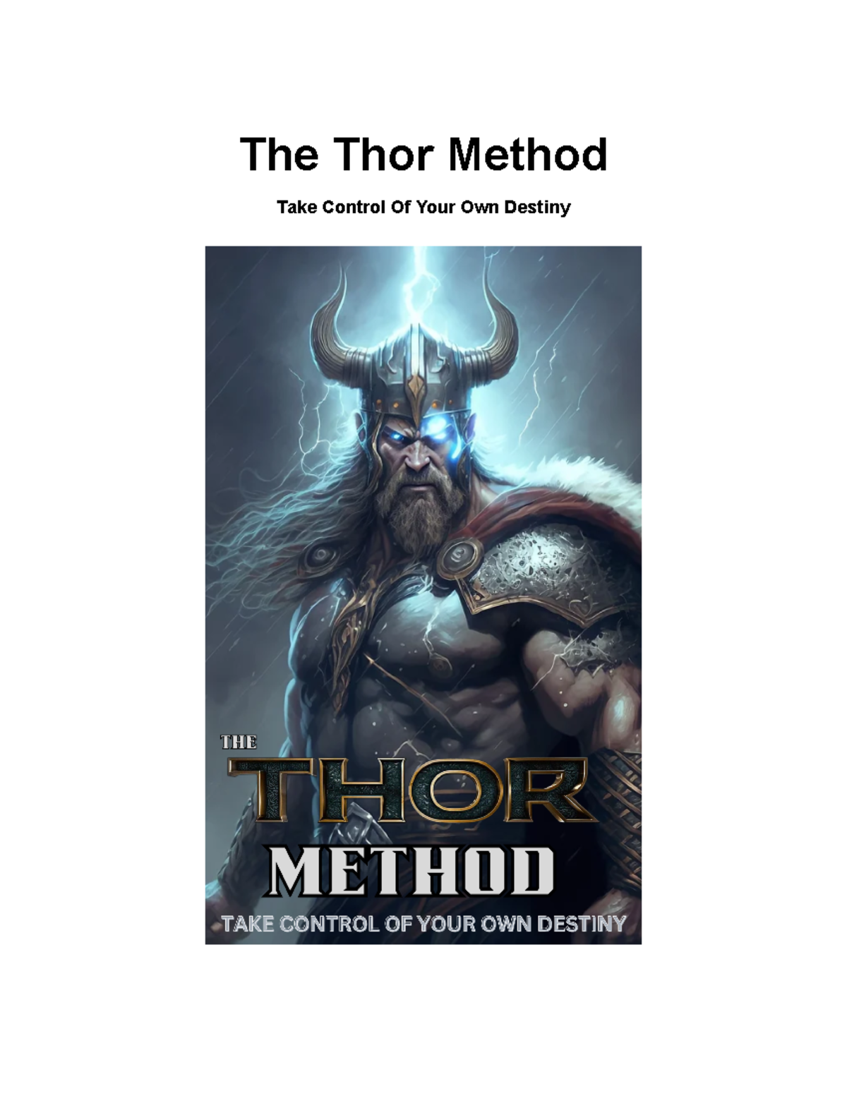 The Thor Method: A Guide to Masculinity & Muscle Development - Studocu