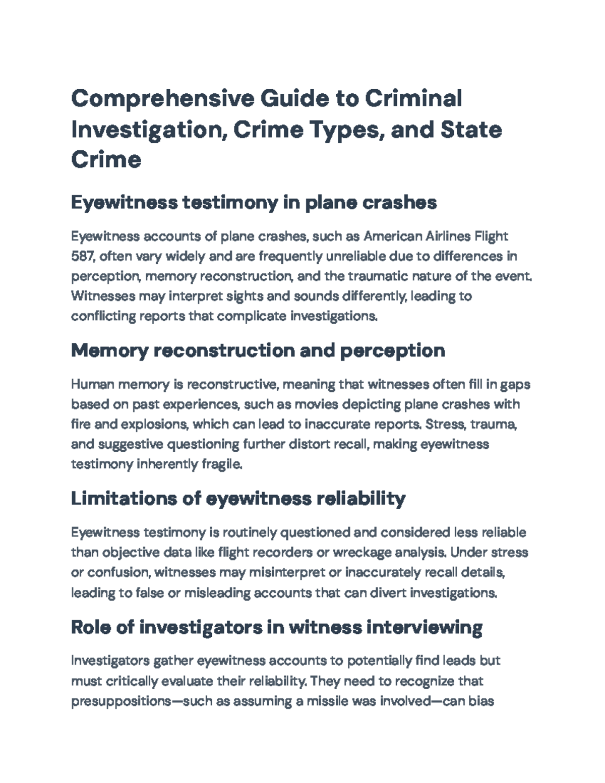 Comprehensive Guide to Criminal Investigation & State Crime Analysis ...
