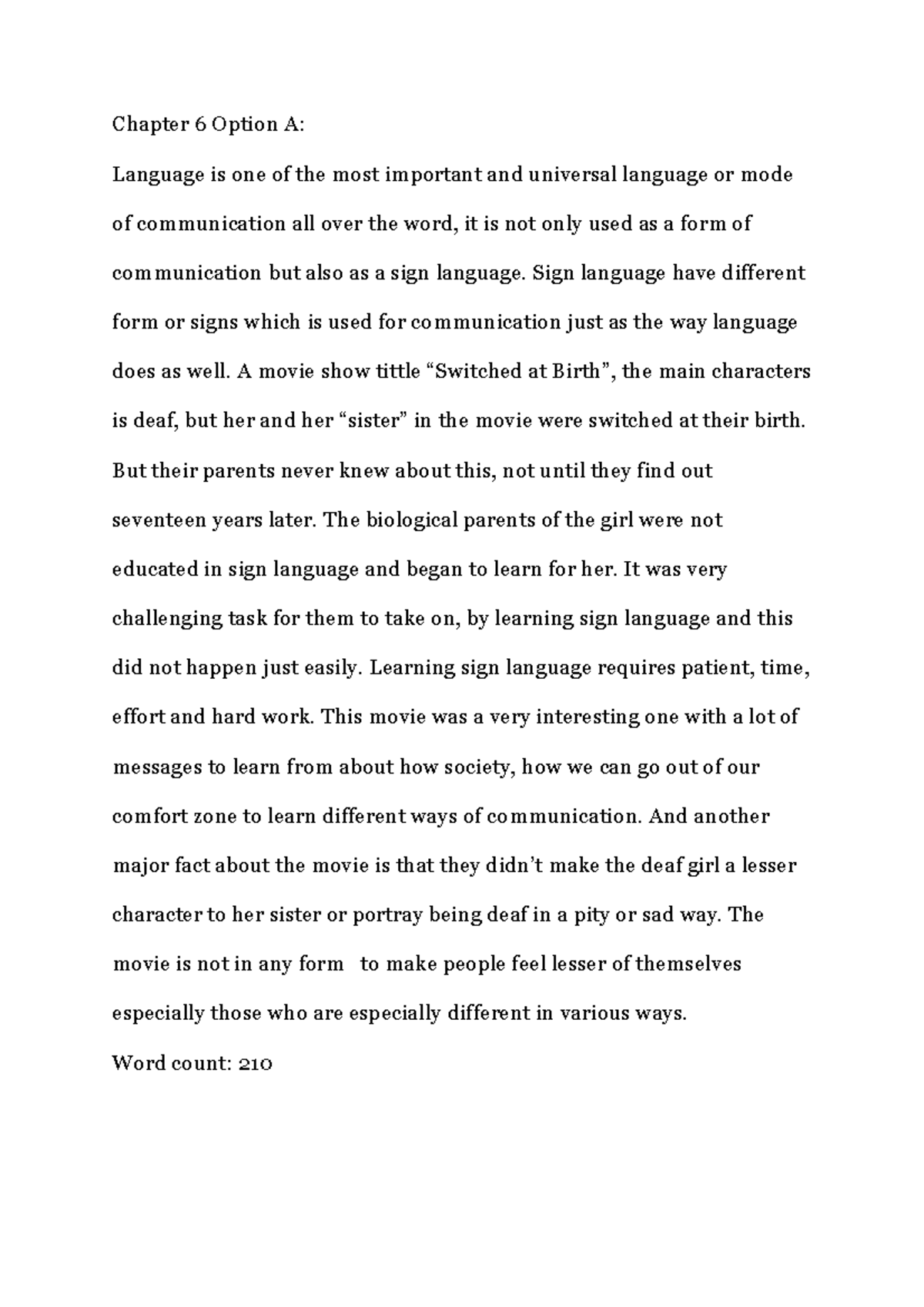 COMM Reflection 3: Insights on Communication & Sign Language - Studocu