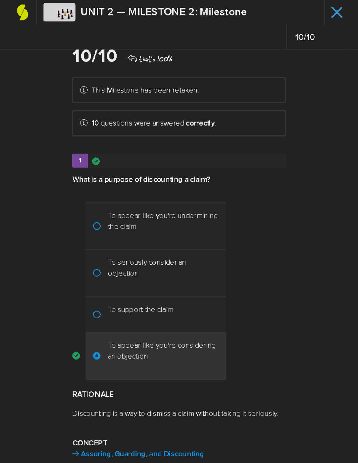 UNIT 2 — Milestone 2: Argument Analysis and Concepts - Studocu