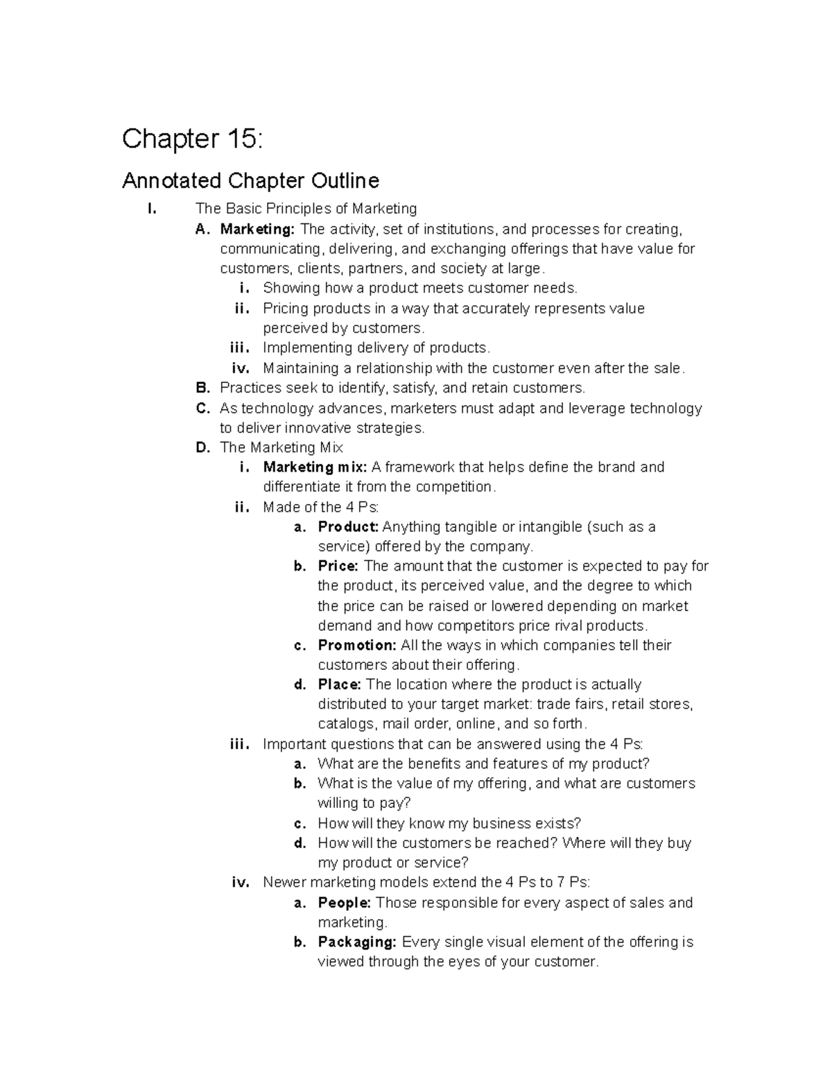 Chapter 15 notes comm 320 - Chapter 15: Annotated Chapter Outline I ...