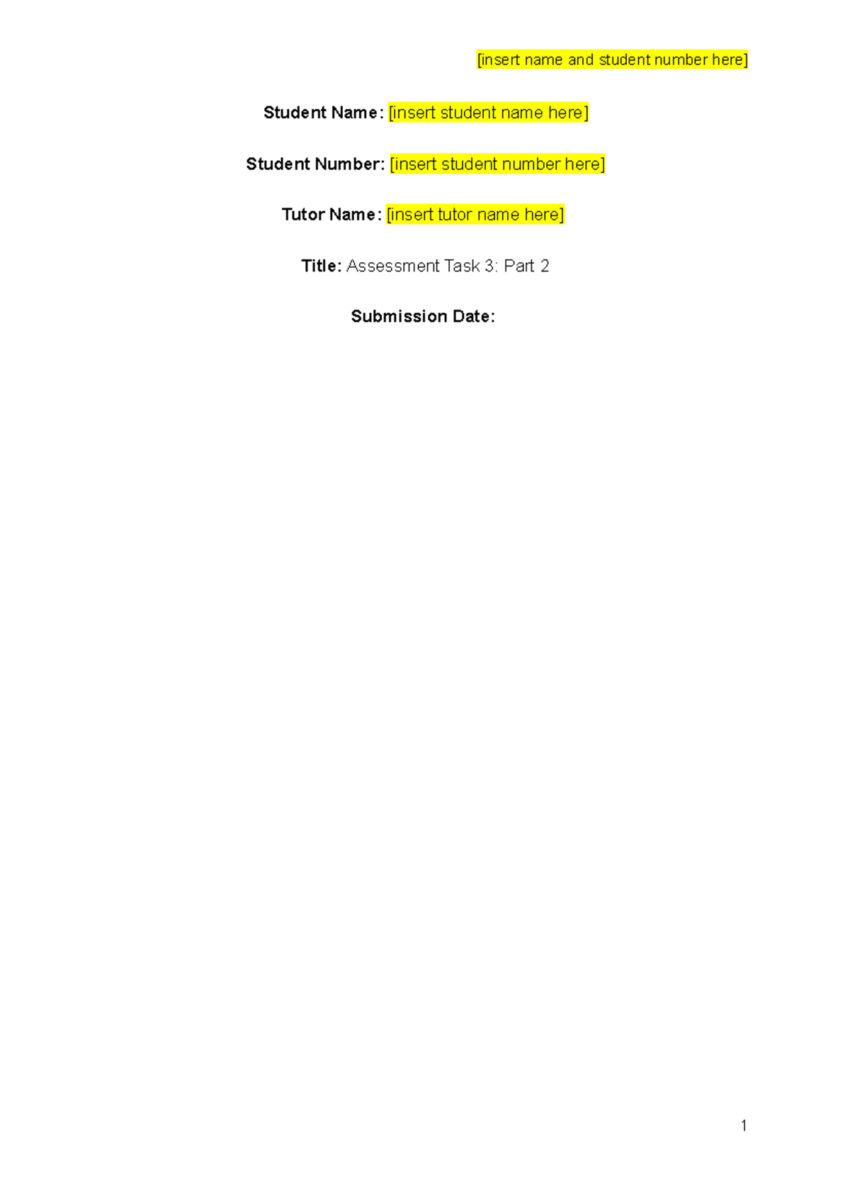 21227 I&E Assignment 3 Template S23 - Student Name: [insert student ...