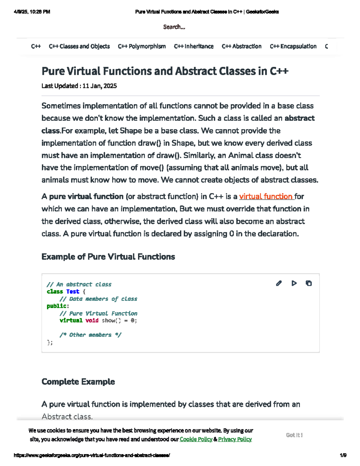 C Programming: Pure Virtual Functions & Abstract Classes Explained ...