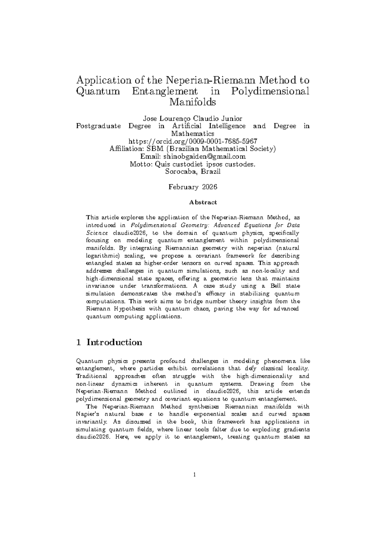 Decoherence in Quantum Entanglement: Application of the Method (AI-MATH ...