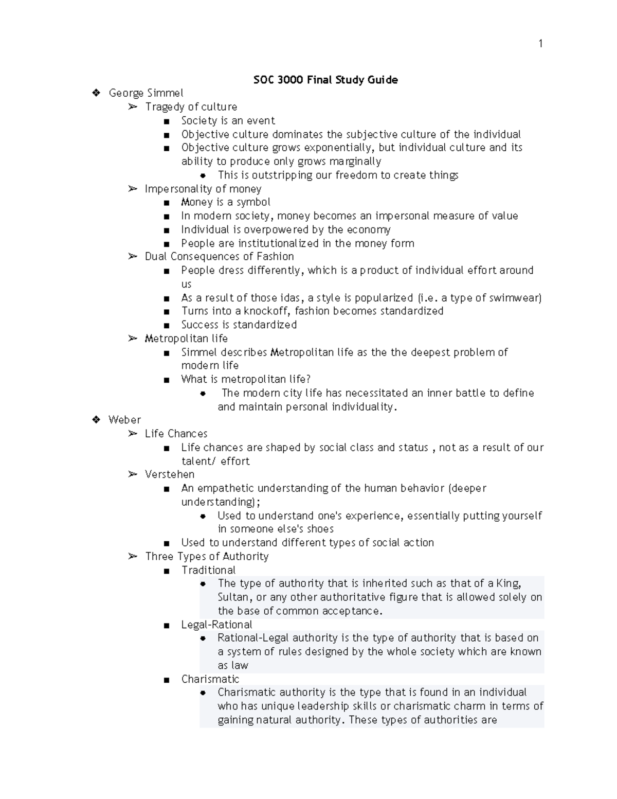 SOC 3000 Final Exam Study Guide: Key Theories and Concepts - Studocu
