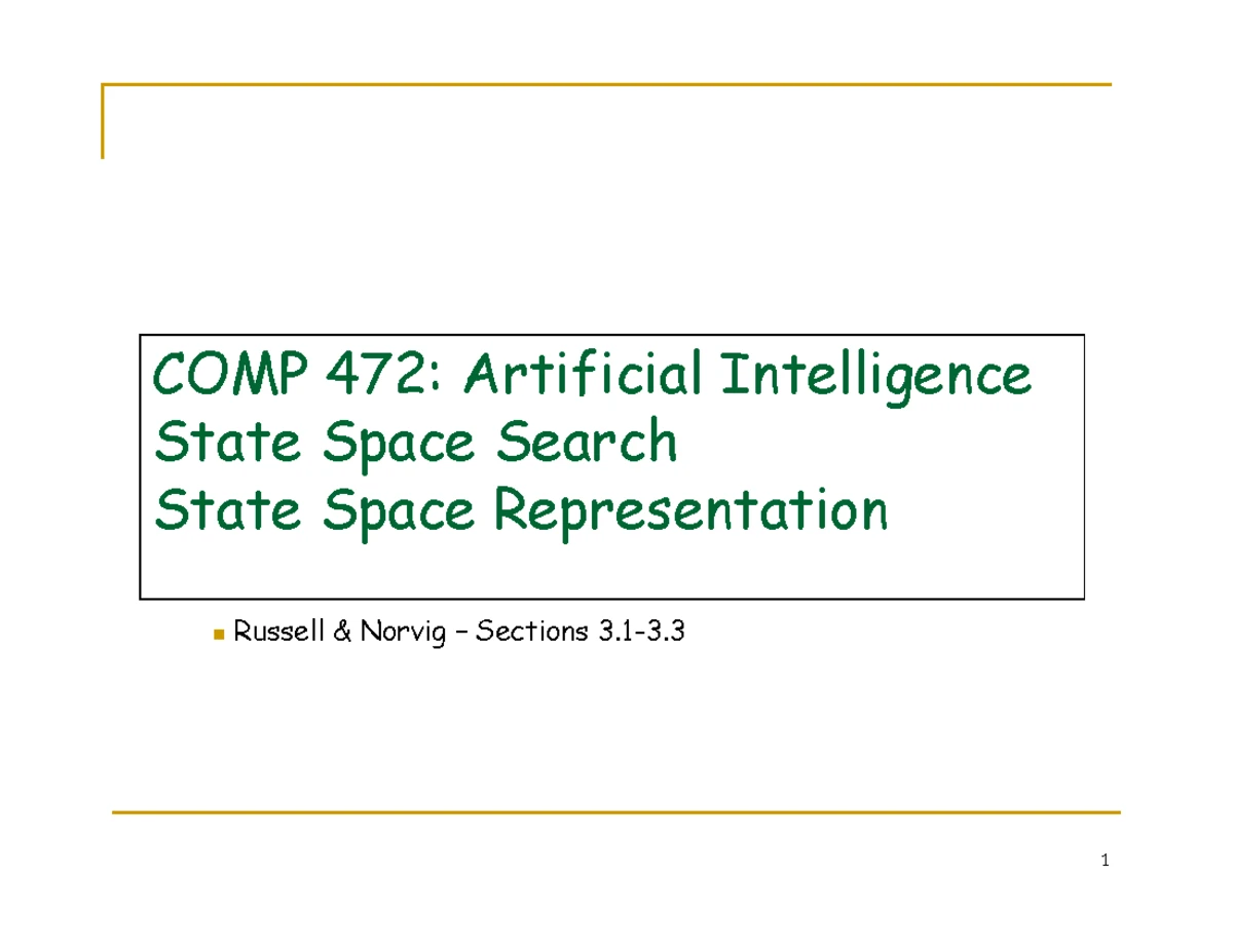 Syllabus handout comp472 s2022 - Dept. of Computer Science Syllabus ...