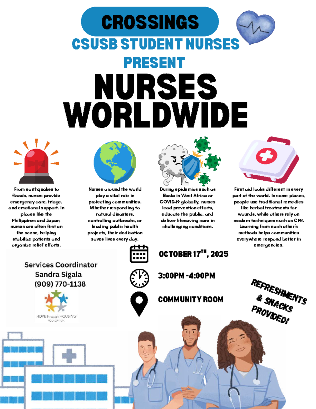 CROSSINGS CSUSB NURSES WORLDWIDE: Emergency Care & Support - Studocu