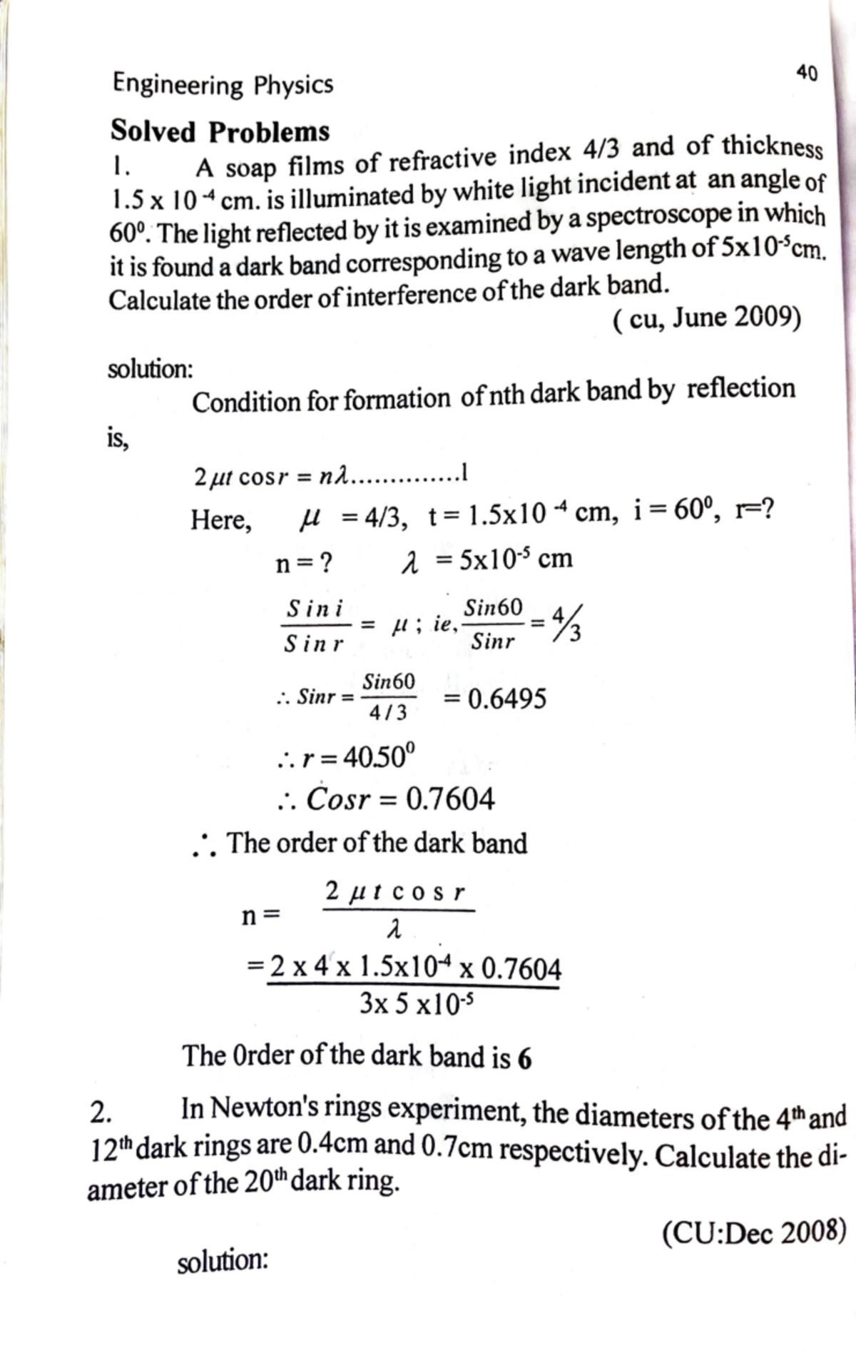 Interference - practice questions based on physics - 1111 11 1 : I! I ...
