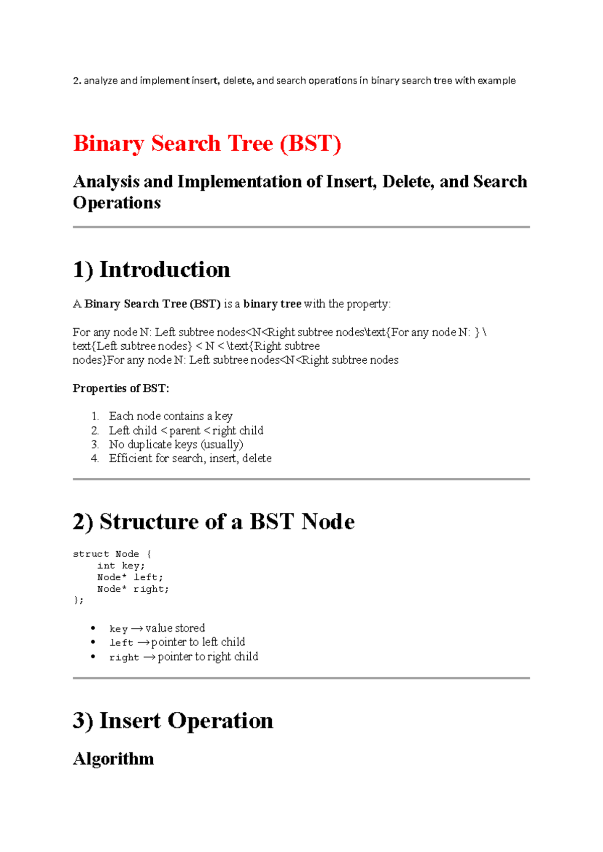DS Important Even Num - Practical Analysis of BST, RBT, and Skew Heap ...