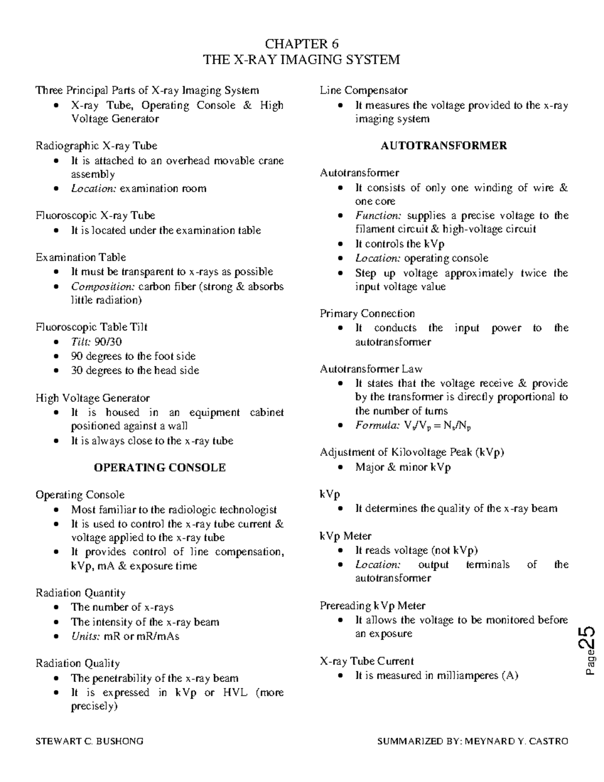 CHAPTER 6: THE X-RAY IMAGING SYSTEM - Key Components and Functions ...
