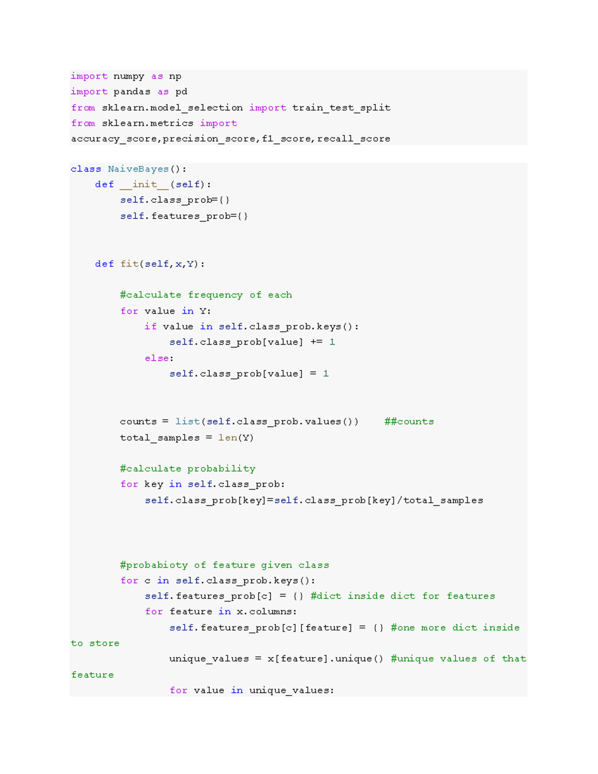 NB - Notes on Naive Bayes Algorithm and Implementation - Studocu