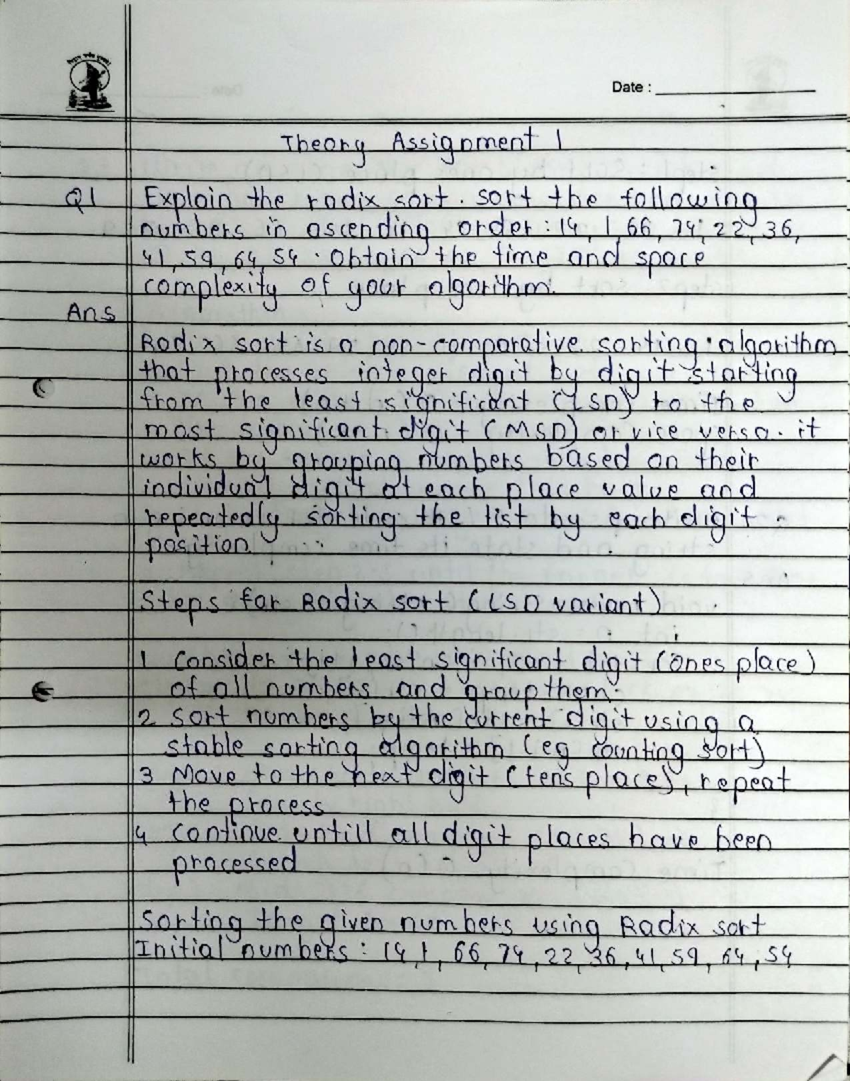FDS 101: Theory Assignment Overview and Key Concepts - Studocu