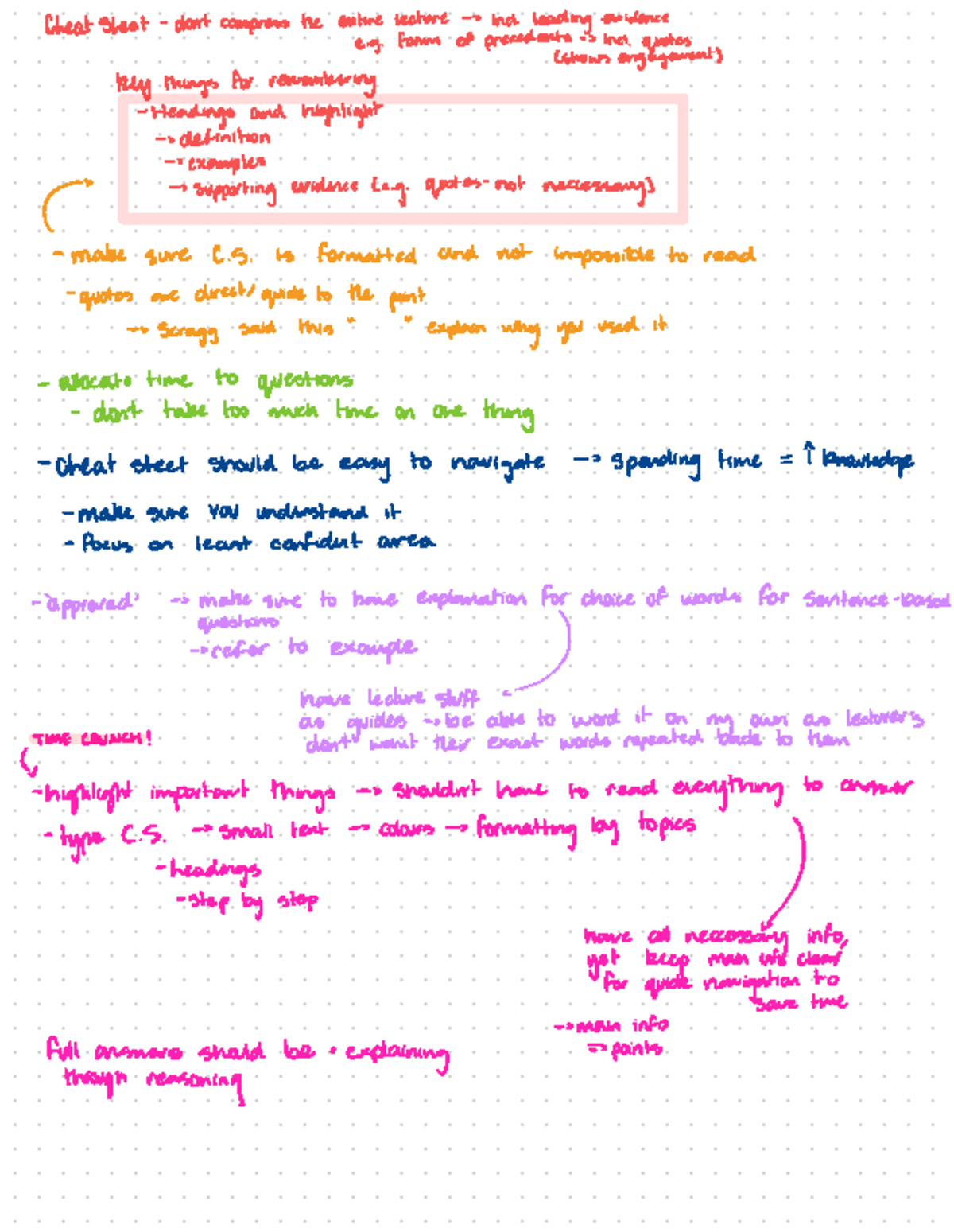 Notes for First Exam Cheat Sheet (Course Code: C101) - Studocu