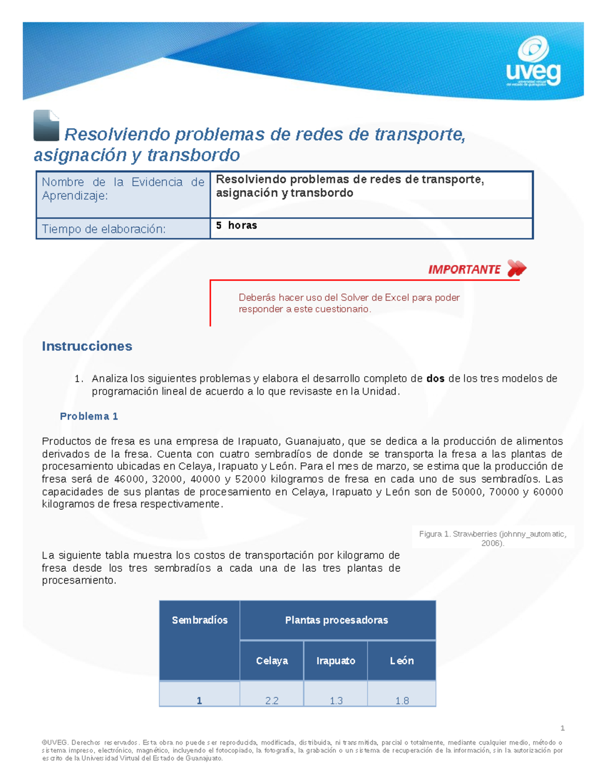 Resolviendo Problemas de Redes de Transporte - TAREA (Ea5) - Studocu