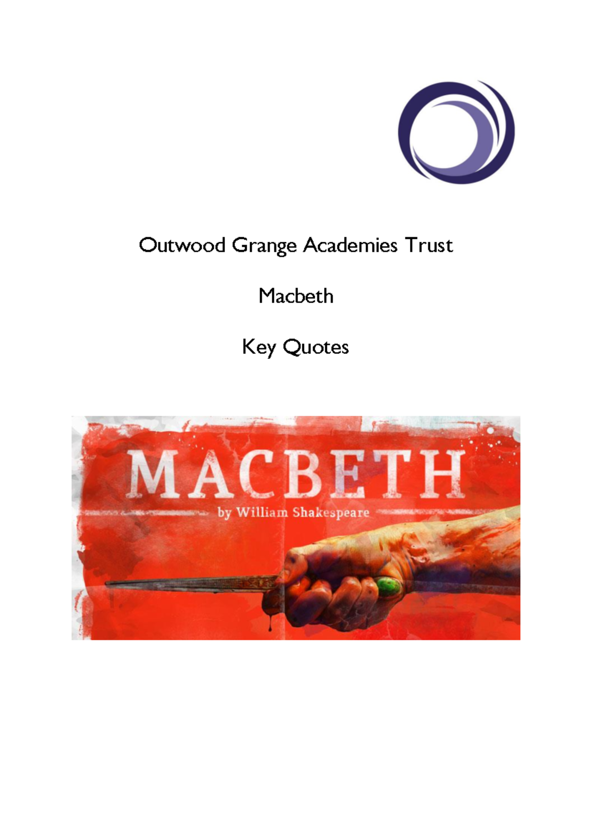 GCSE English Literature - Macbeth Key Quotes Revision Guide - Studocu